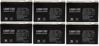 Universal Power Group 6 Volt 6V 12AH SLA Rechargable Deer Game Feeder Battery - UPG UB6120-6 Pack