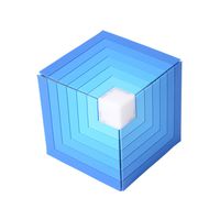 Bluetooth 3.0 Speaker - with Colorful 75-LED's in Blue Gradient Cube 1/2 Price Through END of Year