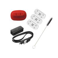 New USB Cable+Charger Dock with 1 Raised Mouthpiece 3 Screens Replacement and Black Brush for Cleaning (red)