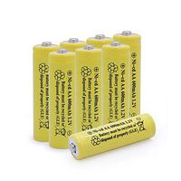 BAOBIAN Ni-Cd AA 1.2V 600mAh Rechargeable Battery for Outdoor Solar Lights,Garden Lights, Remotes, Mice（Yellow 8 PCS