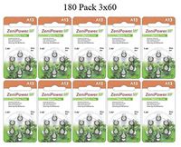 ZeniPower Size A13 PR48 Mercury Free Hearing Aid Batteries Pack of 180