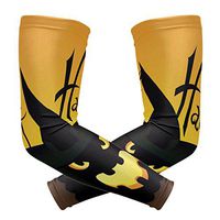 LEVEIS Halloween Pumpkin Sports Compression Arm Sleeves for Baseball, Basketball, Football, Cycling, Golf 1 Pair 2 Sleeves