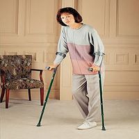 Walk-Easy Forearm Crutches - Adult, Black/Gray