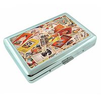 Metal Silver Cigarette Case Vintage Poster D-007 Vintage Retro Old Europe Posters Travel Postcards