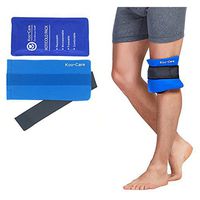 Koo-Care Flexible Gel Ice Pack & Wrap with Elastic Strap for Hot Cold Therapy - Great for Sprains, Muscle Pain, Bruises, Injuries, Etc. (Neck, Arm, Elbow, Waist, Knee, Ankle)(Medium)
