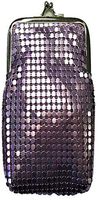 Eclipse Purple Luxury Mesh Sequin Cigarette Case Pouch, Coin Purse, 2 ct 100's, 3234