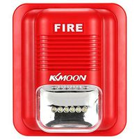 KKmoon First Alert Fire Alarm Siren Sound & Strobe Alert Horn Security Safety System for Home Office Hotel Restaurant
