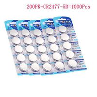 CR2477 3V 900mah Lithium Battery 1000Pcs