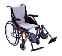 Karman S-ERGO115F18R-E Wheelchair with Elevating Legrest, Rose Red, 18" x 17", 25 Pound
