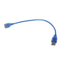 Gimax 30cm Blue USB 2.0 Type Female to Male AF-AM Extension Cable Cord