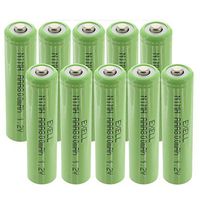 10x Exell 1.2V NIMH AAA 800mAh Rechargeable Button Top Batteries use with electric razors toothbrushes high power static applications (Telecoms UPS and Smart grid) electric tools electric mopeds
