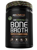 Bone Broth Protein Powder Chocolate - Non-GMO Grass-Fed Collagen Peptides - Monk Fruit Sweetened No Sugar Paleo & Keto Suitable -Dairy Gluten Soy & Corn Free Ancient Form of Nutrition (17.21oz, 488)