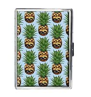Pineapple Sloth Design Stainless Steel ID Cigarettes Case Holder Stylish Credit Card Wallet