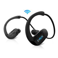Pyle MP3 Player Bluetooth  Headphones - Waterproof Fitness MP3 Headphones for Swimming, Sports, Running, MP3 Wireless, 2-in-1 8Gb memory, Store Up to 2,500 Songs - PSWP9BTBK