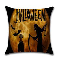 Bosji (45 x 45cm) Pillow Covers,Happy Halloween Decorative Pumpkin Holiday Throw Pillowcase Bedroom Decor Cloth Printed Zipper Cushion Pillow Case