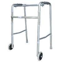 Luckya Walker - Healthcare Folding Lightweight Aluminium Walking Frame with Wheels Non-Slip Walking Stick with Hospital