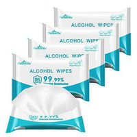 NKeepB 75% Alcohol Wet Wipes, Portable Hand Alcohol Wipes, Alcohol Disinfection Wipes for All-Purpose Cleaning(5 Packs,50Wipes)