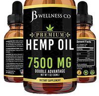 Hemp Oil 7500mg - Natural and Safe Hemp Oil - Pain & Stress Relief - Powerful for Ingestible & Topical Use - Non-GMO - Plant Based - Sugar-Free - Peppermint - 1 oz