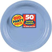 Amscan Pastel Blue Paper Plates Big Party Pack, 50 Ct.