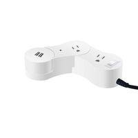 Power Strip with 2 Outlets & 2 USB Charging Ports Surge Protector Rotatable and Deformable Power Strip Desktop Charging Station with 6ft Cord Wire
