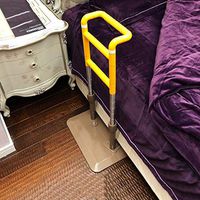 LWG-Handrail Movable Bedside Armrest Bed Railing for Elderly Adults Home Pregnant Women Get up Device Adjustable Height Non-Slip Noctilucent