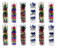 Set of 108 Mini Gift Bows! Peel-and-Stick Back! Perfect for Gift Wrapping! Featuring 12 Different Colors! (108 Mini Bows)