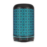 Metal Essential Oil Diffuser, Bligli 250ML Cool Mist Humidifier with 7 Color Night Lights, 4 Time Modes and Waterless Auto Shut-off, Handmade Metallic Craft Aroma Diffuser for Home Office Baby