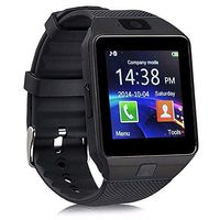 DZ09 Bluetooth Smart Watch Touch Screen with Camera, SIM Card TF/SD Card Slot, Pedometer Activity Tracker for iPhone Android Phones Samsung Huawei PK GT08 A1 (Black)