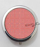 BlackKey Greek Pattern 3-Compartment Decorative Pocket Gift Box Case Organizer for Pill, Color 1 -2102