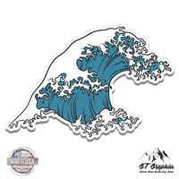 GT Graphics Japanese Wave - 12" Vinyl Sticker Waterproof Decal