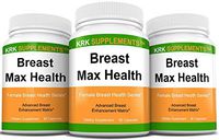 3 Bottles Breast Max Health Natural Breast Enlargement Enlarger 270 Total Capsules KRK Supplements