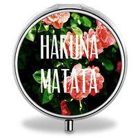 Custom Wanchang Pill Case, Rose Round Compact 3 Metal Portable Pill Container for Daily Use