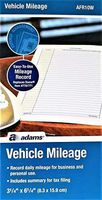 Adams AFR10W Vehicle Mileage Log