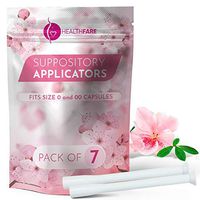 HealthFare Disposable Vaginal Applicators (7-Pack) | Fits Size 0 Capsules & Most Brands, Tablets and Boric Acid Suppositories | Individually Wrapped (7-Pack)