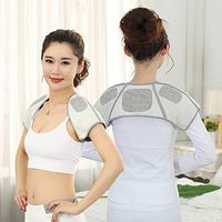 Self-Heating Belt Back Support Shoulder Guard Bamboo Charcoal Brace Gym Sport Injury Back Pad Belts Keep Warm,M