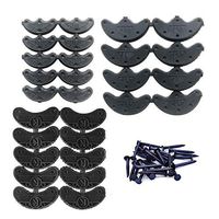 MiMiLive Heel Plates 28 Pairs Rubber Shoes Heel taps Tips Repair Pad Replacement with Nails Small, Medium,Large Size (3 Size,Black)