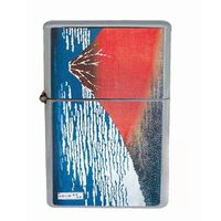 Hokusai Mount Fuji Japanese Wind Proof Dual Torch Refillable Lighter D-414