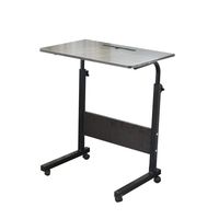 Soges 23.6 inches Side Table, Adjustable Movable with Tablet Slot Portable Laptop Stand for Bed Sofa, Black, ZS-05-3-60B