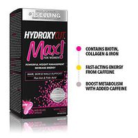 Hydroxycut Max Weight Loss Supplements for Women, Boosts Metabolism & Energy, Hair, Skin & Nails Support with Iron & Folic Acid, 60 Count
