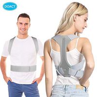 DOACT Posture Corrector for Men and Women, Spine and Back Support, Providing Pain Relief for Neck,Clavicle, Back, Shoulders, Upper Back Shoulder Posture Trainer Spinal Straightener- Gray L