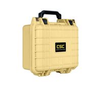 Common Sense Cases 5001 Single Pistol, Hard Drive, DSLR Hard Case with DIY Foam - Weather Resistant - Tan - Internal Dimensions: 9" x 7" x 4"