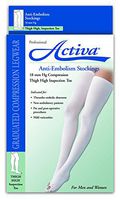 Activa Anti-Embolism 18 mmHg Thigh High Closed Toe Stockings, Beige, Large, 0.06 Pound