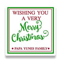 20 Personalized Wishing You a Merry Christmas Gift Tags (GT4)