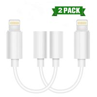 Lighting to 3.5mm Headphone Adapter for Phone XS/XS Max/XR/X,Phone 8/7/Plus Pad Pod, Support Music Control & Calling Function (OS 10.3 or Later) - White
