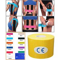 Kinesiology Tape - Pain Relief Adhesive - Best Therapeutic Muscle Support Aid - Sports Wrap for Knee Elbow Wrist Back Shoulder Ankle & Neck injury tape - Physio tap Water resistant - Price Xes