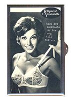 Hollywood Bra Lingerie 1964 Fun Retro Ad Decorative Pill Box