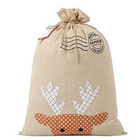 Personalized Extra Large Cotton Santa Sacks Bag with Drawstring Tie Closure Christmas Gift Bag