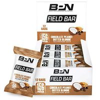 Bare Performance Nutrition, Field Bar, High Protein Bar, Nutrition Bar, Made with Whole Ingredients, Naturally Sweetened, Peanut Butter, Contains Coconut (12 Bars, Chocolate Peanut Butter Blondie)