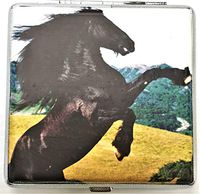 Eclipse Horse King Size Cigarette Case (black horse)