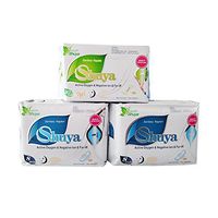 SHUYA Negative ion Overnight Maxi Pads and Cotton Panty Liners Combined Package,Scented-46Count (Pack of 3)
